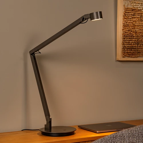 Lucide OGDEN - Schreibtischlampe - LED 3 StepDim - 1x7W 3000K - Grauguss | Premium - Atmosphäre 1